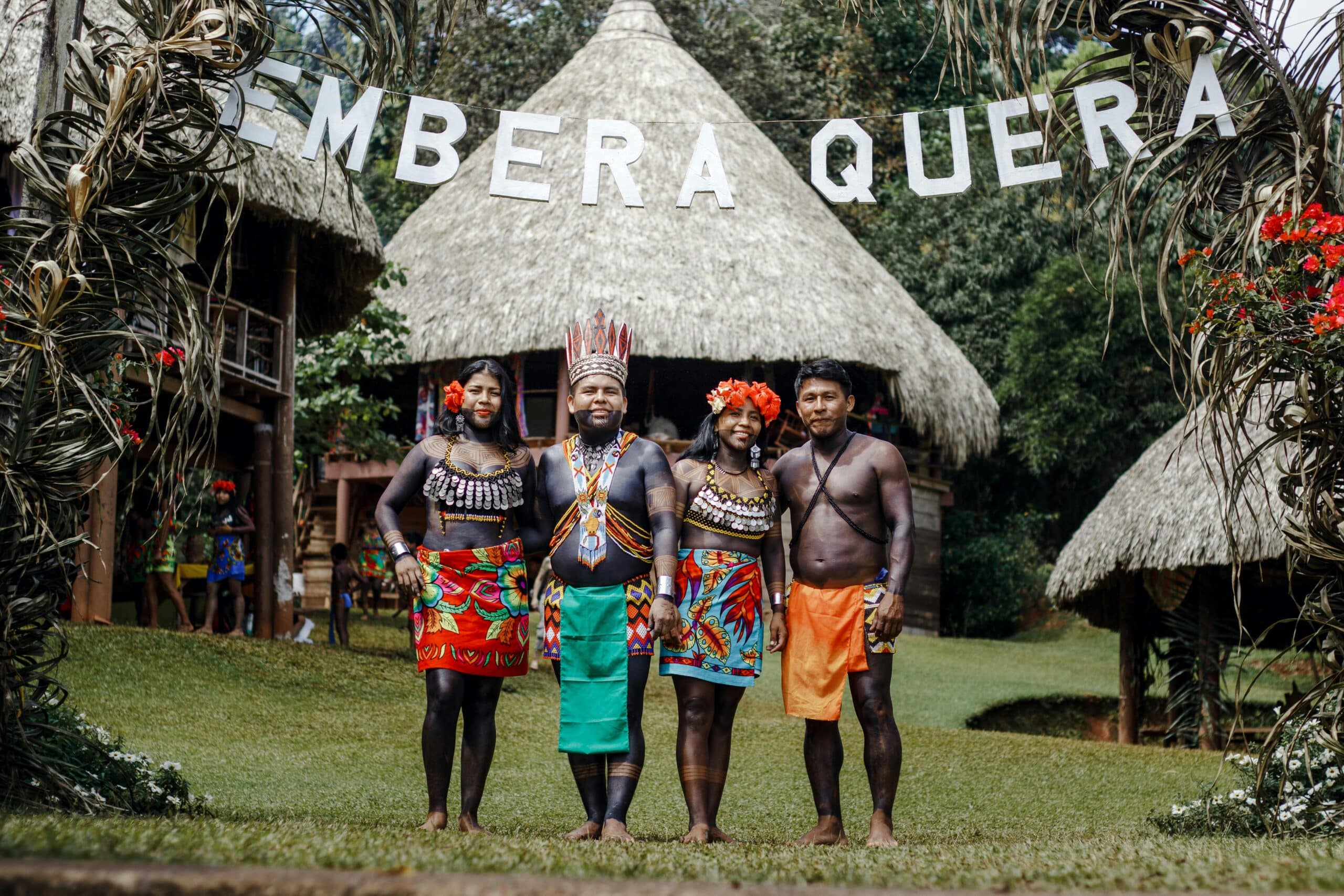 Embera Indigenous Village in Panama. Photo By Chelo visiting Emberá indigenous community during Panama study abroad program