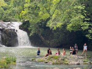 Outdoor adventures Panama. Waterfall hike and swim.