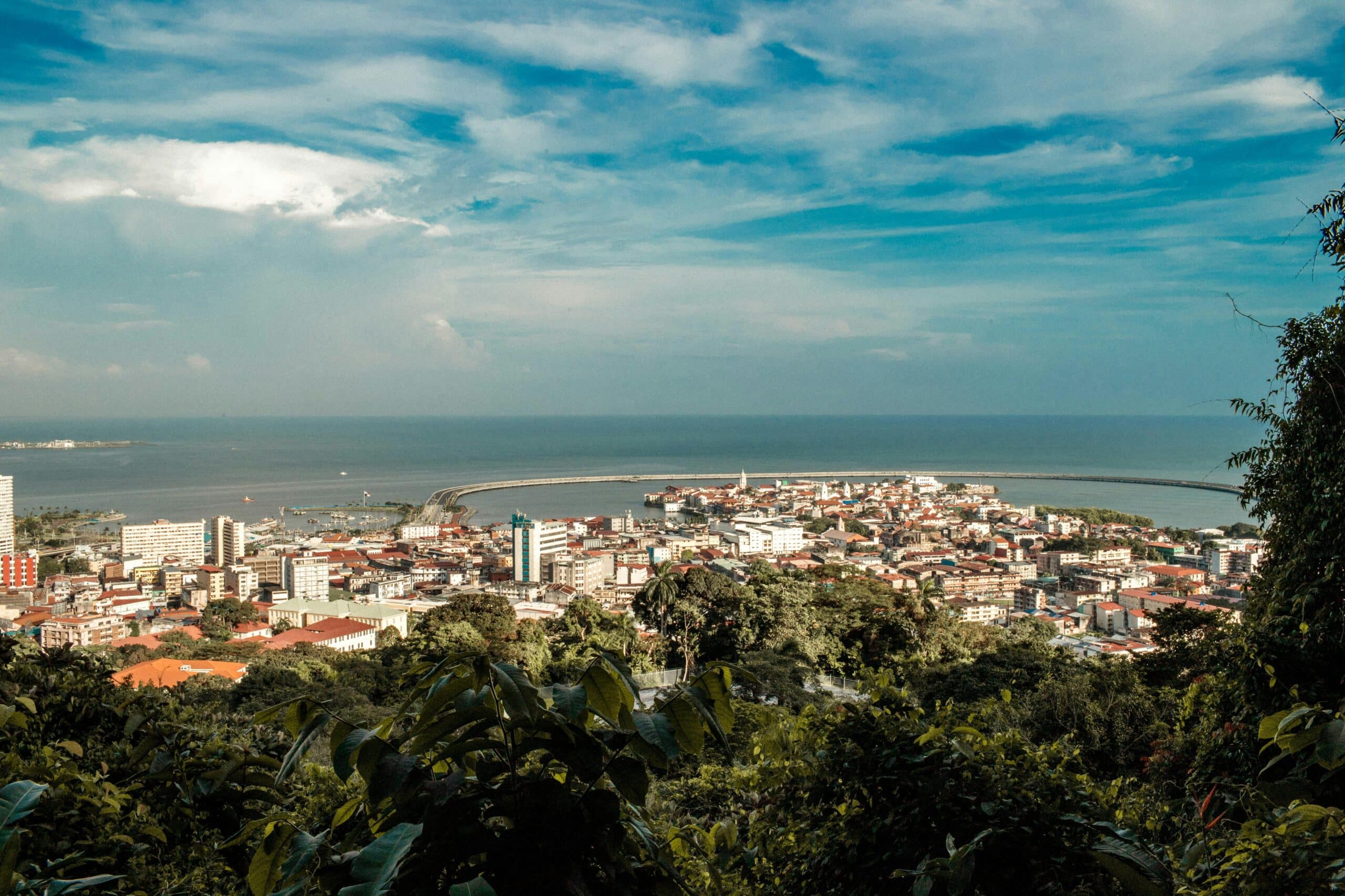 panama-city-casco-viejo-best-family-vacation-destination-photo-by-Luis Quintero A scenic view of Casco Viejo and the Pacific Ocean in Panama City, one of the best family vacation spots and spring break destinations for families.